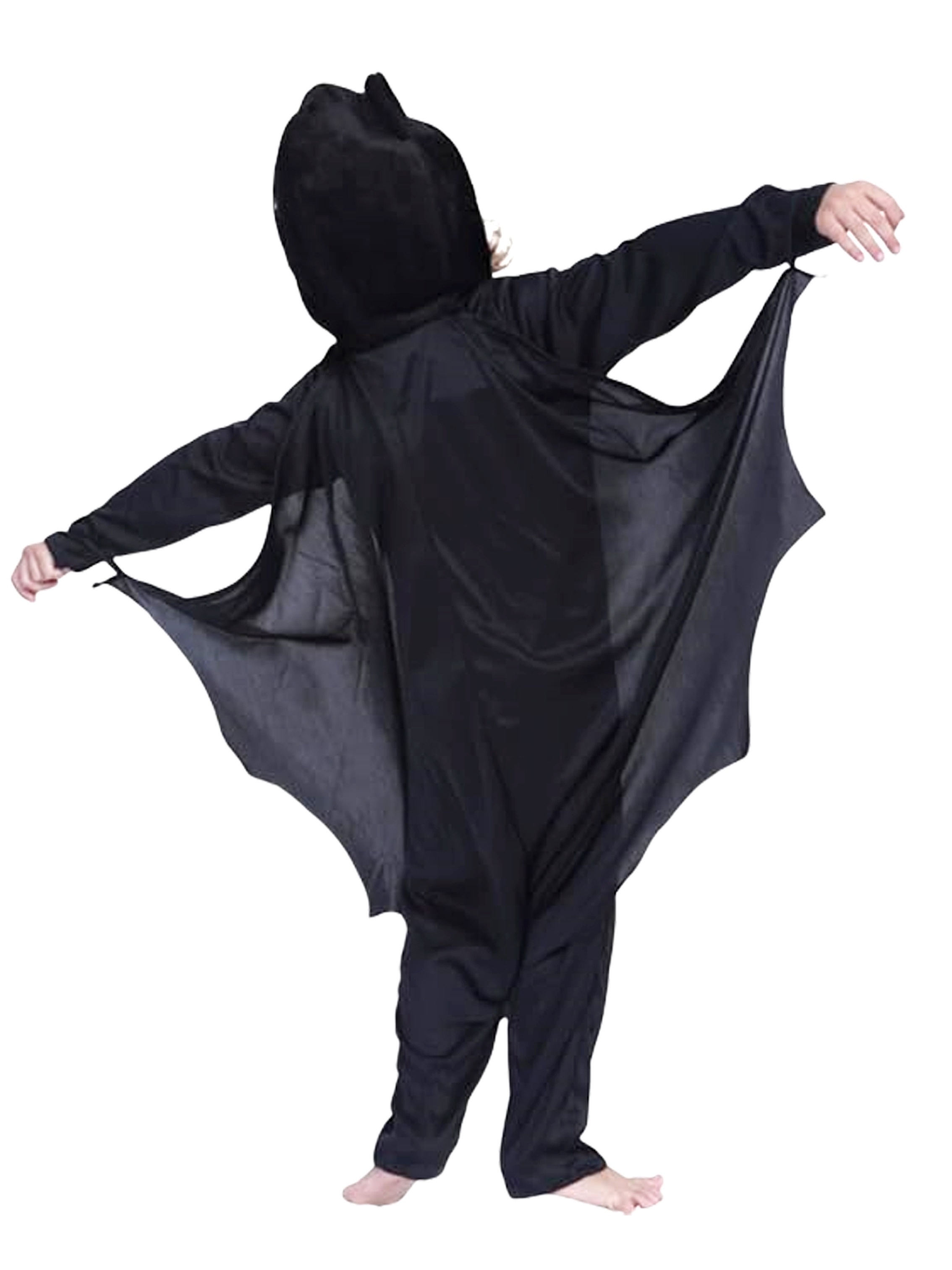 Kids Unisex Vampire Bat Costume Jumpsuit Halloween Cosplay Costume Set4